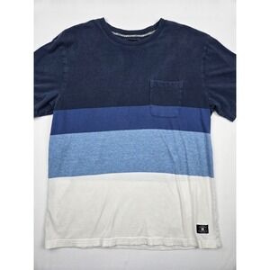 DC Shoes Colorblock Pocket T-Shirt Men's L Blue White Skate Streetwear
